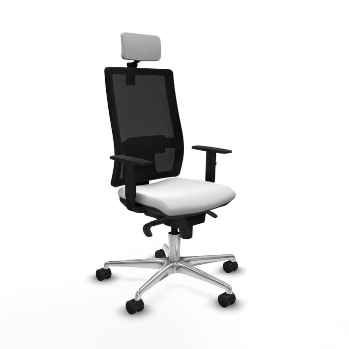 PIQUERAS Y CRESPO Silla de oficina Horna con mecanismo Sincro, Blanco y Negro PIQUERAS Y CRESPO Silla de oficina Horna con mecanismo Sincro, Blanco y Negro