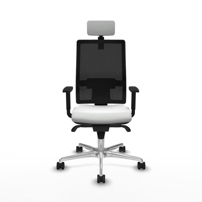 PIQUERAS Y CRESPO Silla de oficina Horna con mecanismo Sincro, Blanco y Negro PIQUERAS Y CRESPO Silla de oficina Horna con mecanismo Sincro, Blanco y Negro
