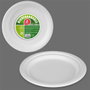 Best Products Platos de cartón blancos caña de azúcar Ø25 cm 25 unidades biodegradables extra grandes