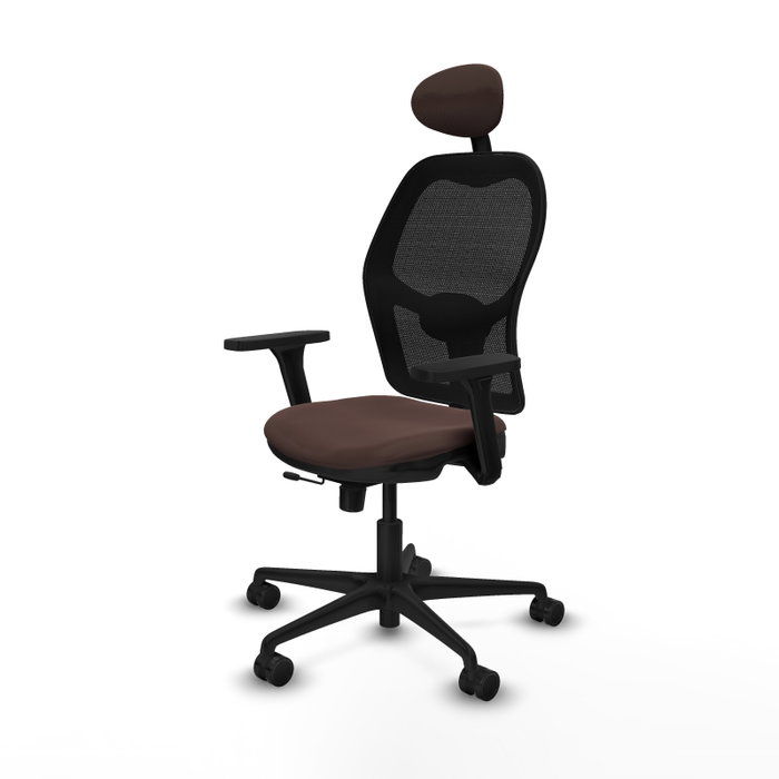 PIQUERAS Y CRESPO Silla de oficina Jorquera con mecanismo Sincro/Traslack, Marrón oscuro y Negro PIQUERAS Y CRESPO Silla de oficina Jorquera con mecanismo Sincro/Traslack, Marrón oscuro y Negro