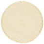 Home Deco Factory Individual Natural Beige Trenzado con Flequillo Diámetro 38 cm