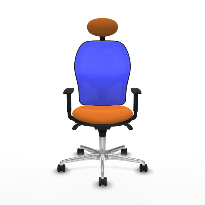 PIQUERAS Y CRESPO Silla de oficina Jorquera con mecanismo Sincro, Naranja y Azul PIQUERAS Y CRESPO Silla de oficina Jorquera con mecanismo Sincro, Naranja y Azul