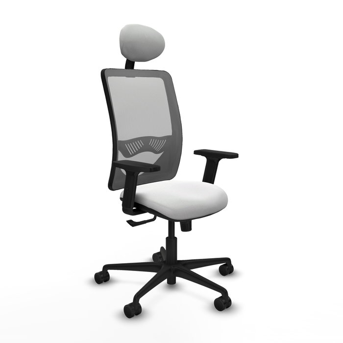 PIQUERAS Y CRESPO Silla de oficina Zulema con Mecanismo Sincro, Blanco y Gris PIQUERAS Y CRESPO Silla de oficina Zulema con Mecanismo Sincro, Blanco y Gris