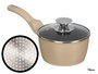 Kinvara Cazo de Inducción Forjado 16 cm Beige, Mango Tacto Suave, Aluminio EN601, Base 3.1 mm, 34.5 x 17 x 10 cm (Set de 6)