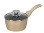 Kinvara Cazo de Inducción Forjado 16 cm Beige, Mango Tacto Suave, Aluminio EN601, Base 3.1 mm, 34.5 x 17 x 10 cm (Set de 6)