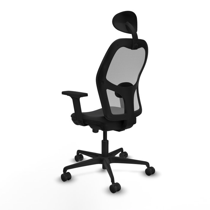 PIQUERAS Y CRESPO Silla de oficina Jorquera con mecanismo Sincro/Traslack, Similpiel Negro y Malla Gris PIQUERAS Y CRESPO Silla de oficina Jorquera con mecanismo Sincro/Traslack, Similpiel Negro y Malla Gris