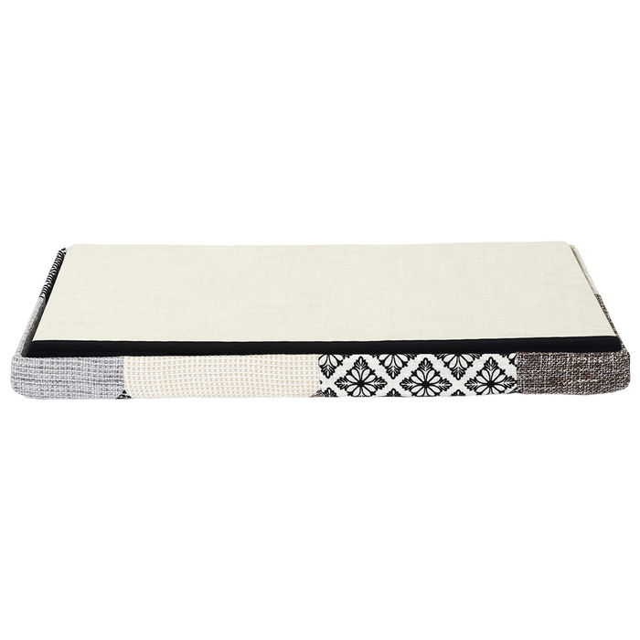 Home Deco Factory Banco-Puf Plegable Patchwork Asiento Extra con Almacenamiento Medidas 76x38 cm Home Deco Factory Banco-Puf Plegable Patchwork Asiento Extra con Almacenamiento Medidas 76x38 cm