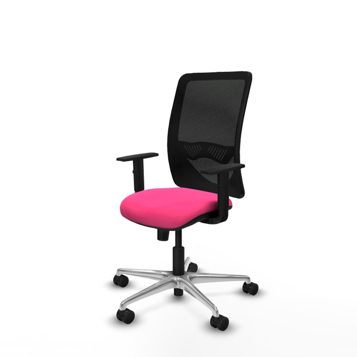 PIQUERAS Y CRESPO Silla de oficina Zulema Rosa y Negro con mecanismo Sincro PIQUERAS Y CRESPO Silla de oficina Zulema Rosa y Negro con mecanismo Sincro