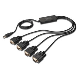 Digitus DN-8008-15 Cable USB 2.0 a 4 RS232 Negro 1.5m