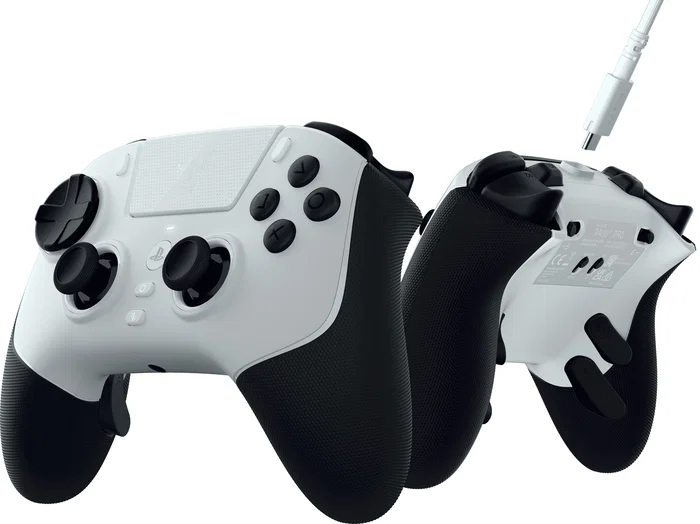 Razer Gamepad Raiju V3 Pro RZ06-05580200-R3G1 Inalámbrico y USB para PC y PlayStation 5 Color Negro Blanco