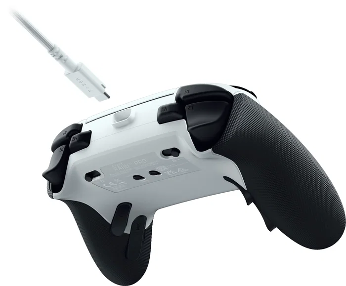 Razer Gamepad Raiju V3 Pro RZ06-05580200-R3G1 Inalámbrico y USB para PC y PlayStation 5 Color Negro Blanco