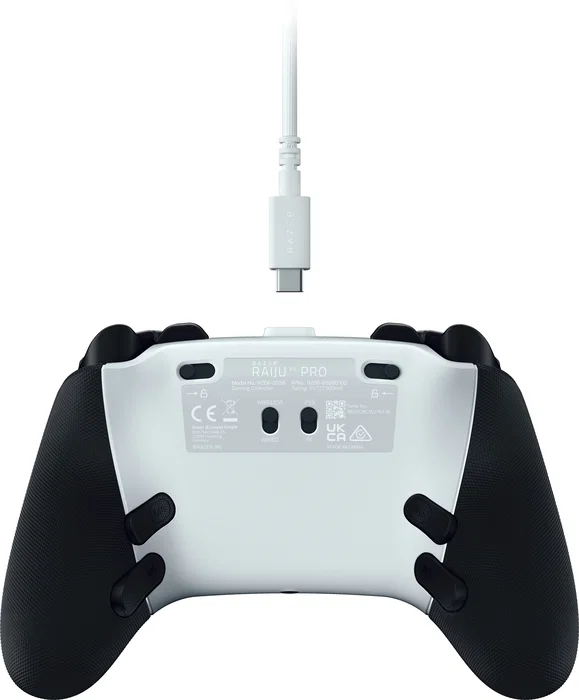 Razer Gamepad Raiju V3 Pro RZ06-05580200-R3G1 Inalámbrico y USB para PC y PlayStation 5 Color Negro Blanco