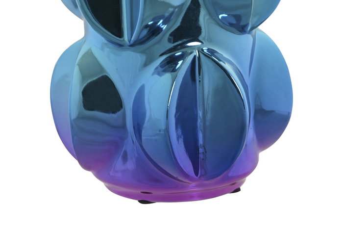 DKD Home Decor Jarrón Fluorito Multicolor Gres Iridiscente 12 x 24 x 12 cm