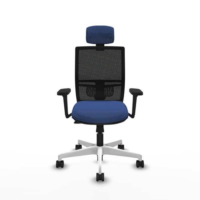 PIQUERAS Y CRESPO Silla de oficina Yunquera con mecanismo Sincro/Traslack Azul marino