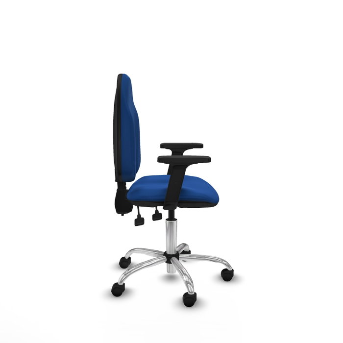 PIQUERAS Y CRESPO Silla de oficina Algarra Azul con brazos 2D