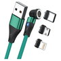 Realpower MagneticCharge3 Cable de datos USB de 2 m, Verde