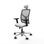 PIQUERAS Y CRESPO Silla de oficina Motilla con mecanismo Sincro/Traslack, Blanco y Gris