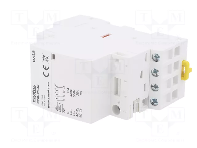 ZAMEL Contactor STM de 4 polos, 25A, 230VAC
