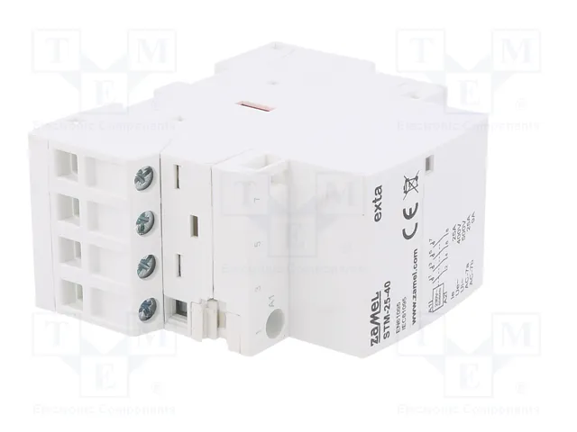 ZAMEL Contactor STM de 4 polos, 25A, 230VAC