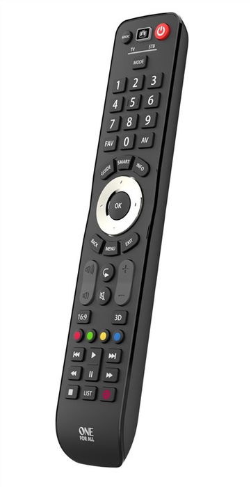 One For All URC7125 Mando Universal para 2 Dispositivos, Compatible Smart TV Evolve 2