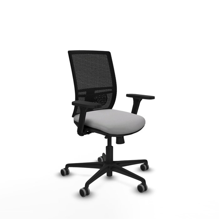 PIQUERAS Y CRESPO Silla de oficina Yunquera con mecanismo Sincro/Traslack, Gris claro y Negro PIQUERAS Y CRESPO Silla de oficina Yunquera con mecanismo Sincro/Traslack, Gris claro y Negro