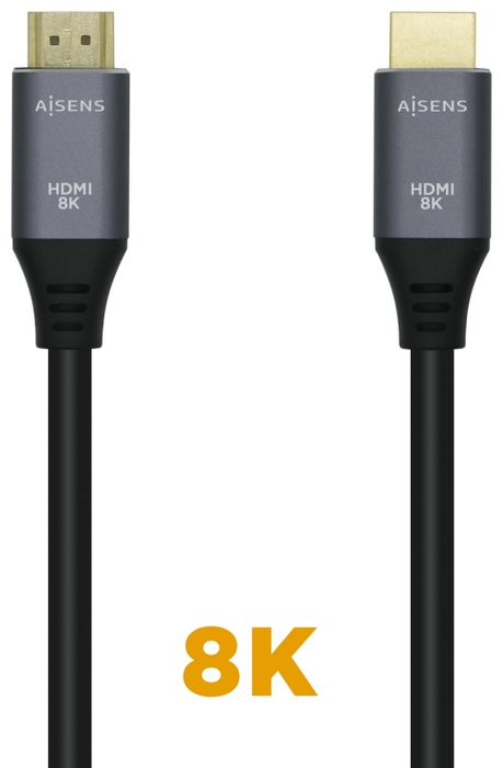 Aisens Cable HDMI V2.1 Ultra Alta Velocidad 8K 1,5m Gris/Negro Aisens Cable HDMI V2.1 Ultra Alta Velocidad 8K 1,5m Gris/Negro