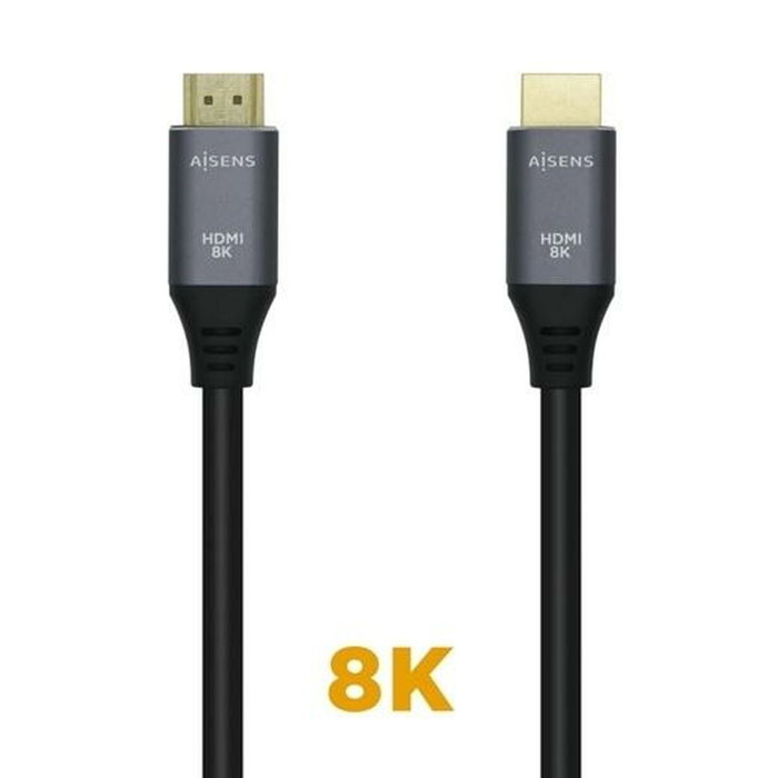 Aisens Cable HDMI V2.1 Ultra Alta Velocidad 8K 1,5m Gris/Negro Aisens Cable HDMI V2.1 Ultra Alta Velocidad 8K 1,5m Gris/Negro