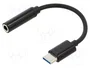 SAVIO Cable USB 3.1 de Jack 3,5mm a USB C de 0,12m