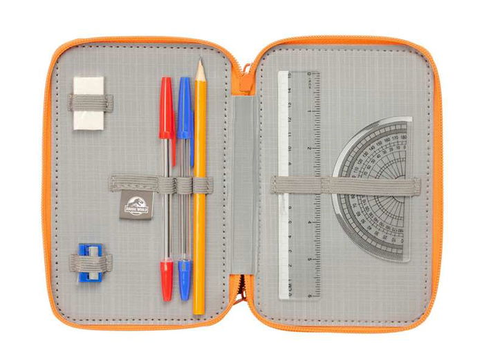 Safta Plumier Triple Jurassic World 37 Piezas 12,5x19,5x5,5cm