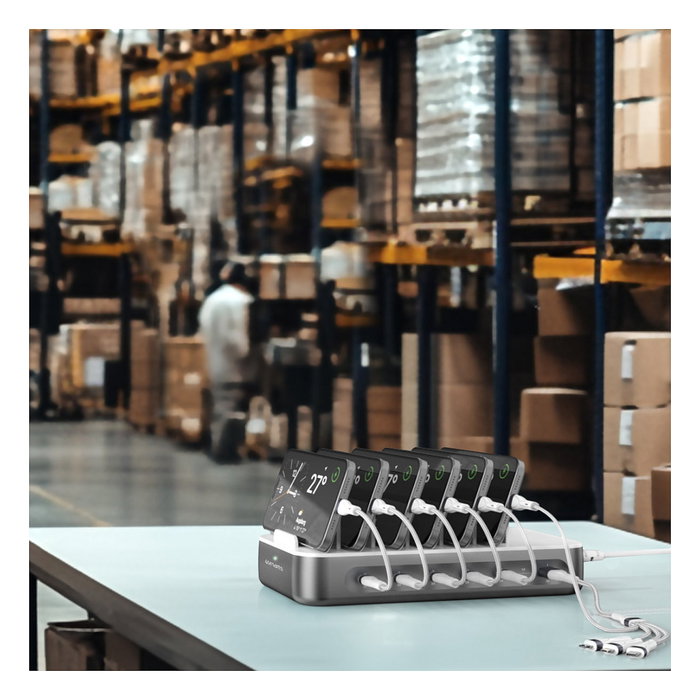 4smarts Estación de Carga Team 100W 5 Puertos USB-C 1 Puerto USB-A Gris Espacial 541277