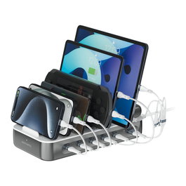 4smarts Estación de Carga Team 100W 5 Puertos USB-C 1 Puerto USB-A Gris Espacial 541277