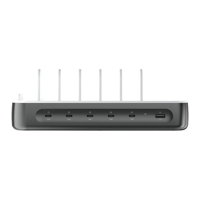 4smarts Estación de Carga Team 100W 5 Puertos USB-C 1 Puerto USB-A Gris Espacial 541277
