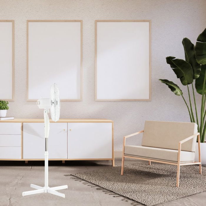 BLAUPUNKT Ventilador de Pie, 5 Aspas, Base Cruzada, 45W