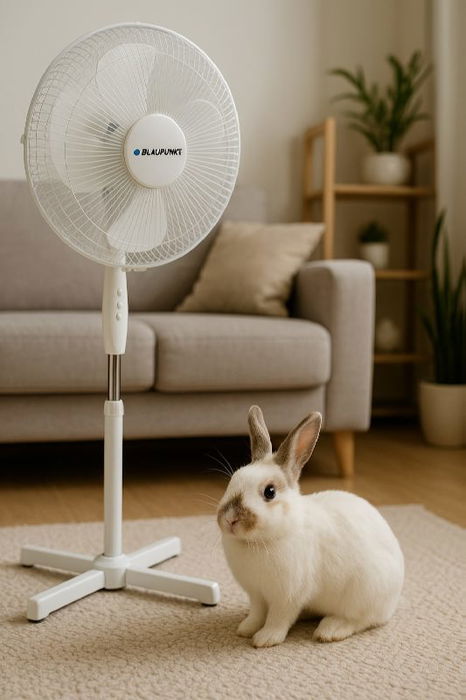 BLAUPUNKT Ventilador de Pie, 5 Aspas, Base Cruzada, 45W