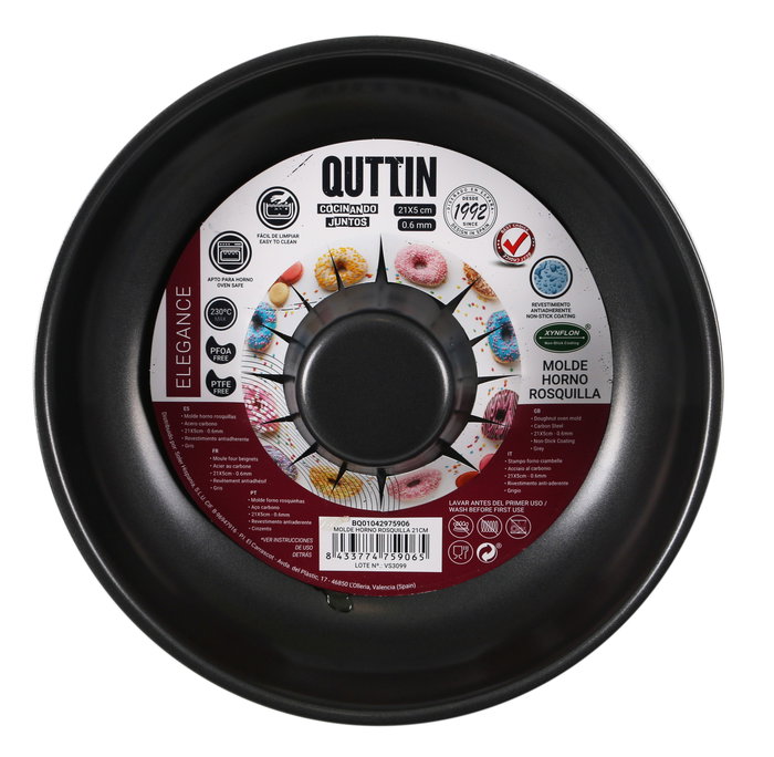 Quttin Molde Horno Rosquilla 21 cm (12 Unidades)