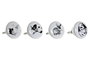DKD Home Decor Set de Pomos de Cerámica y Metal 4x6,5x4 con Diseños de Perro y Conejo Surtido de 4