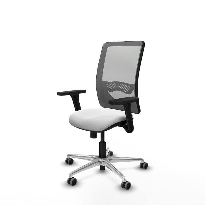 PIQUERAS Y CRESPO Silla de oficina Zulema con mecanismo Sincro, Blanco y Gris PIQUERAS Y CRESPO Silla de oficina Zulema con mecanismo Sincro, Blanco y Gris