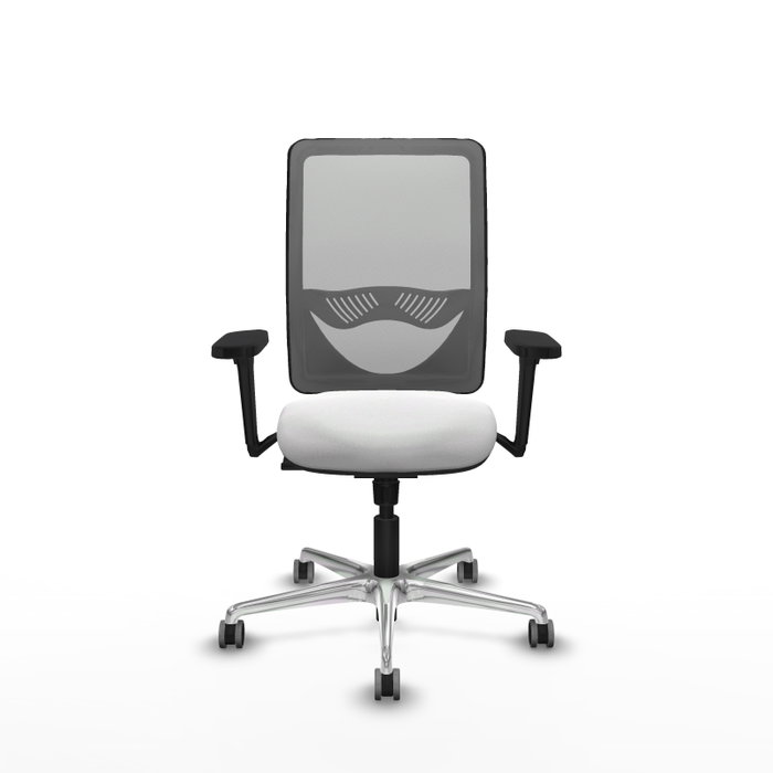PIQUERAS Y CRESPO Silla de oficina Zulema con mecanismo Sincro, Blanco y Gris PIQUERAS Y CRESPO Silla de oficina Zulema con mecanismo Sincro, Blanco y Gris
