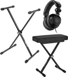 QUIKLOK Bundle Soporte + Banqueta + Auriculares Para Teclado