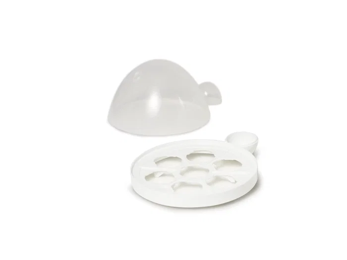 Tristar EK-3074 Cocedor de Huevos Automático, 7 Huevos, 350 W, con Vaso Medidor y Perforador, Blanco y Transparente