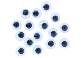 Innspiro Ojos móviles negros autoadhesivos redondos 10mm, 72 unidades