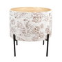 DKD Home Decor Mesita Auxiliar MDF y Metal Blanco
