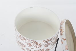 DKD Home Decor Mesita Auxiliar Shabby Blanco Negro 38 x 38 x 39 cm