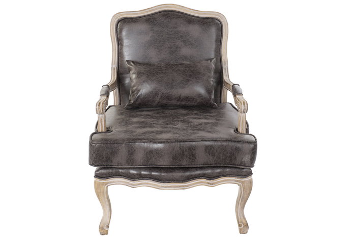 DKD Home Decor Sillón Loft Marrón Natural 70 x 66 x 94 cm PU y Rubberwood DKD Home Decor Sillón Loft Marrón Natural 70 x 66 x 94 cm PU y Rubberwood