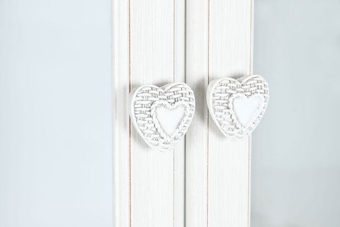 DKD Home Decor Vitrina Alice madera Romantico Blanco 76 x 193 x 39 cm