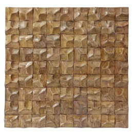 DKD Home Decor Decoración Pared Moderno Natural 4.5 x 90 x 90 cm