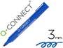 Q-connect Rotulador Permanente Azul Punta Redonda Trazo 3 mm