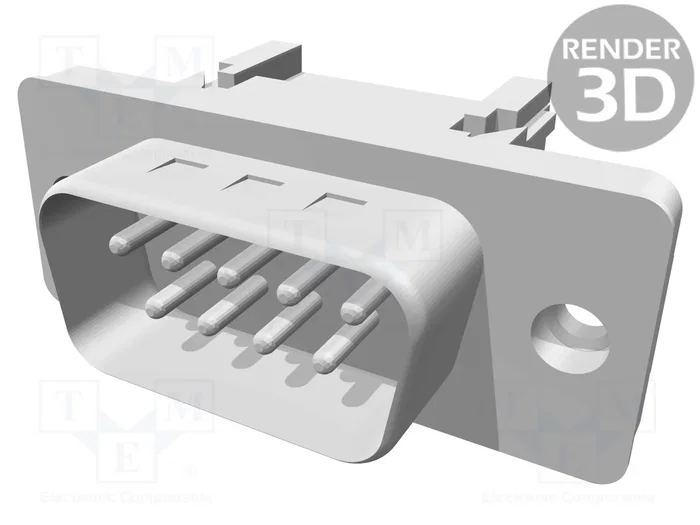 HARTING Conector D-Sub 9 pines macho IDC recto con rosca 4-40 HARTING Conector D-Sub 9 pines macho IDC recto con rosca 4-40