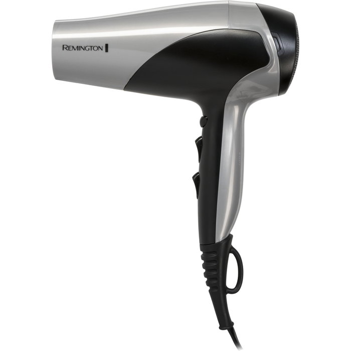 Remington D3190S Ionic Dry 2200 W con difusor, Negro y Plata