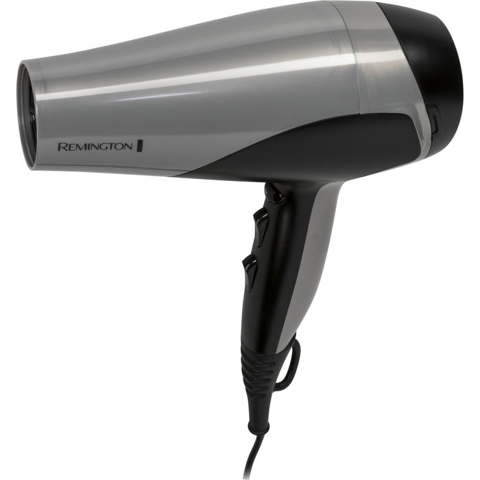 Remington D3190S Ionic Dry 2200 W con difusor, Negro y Plata